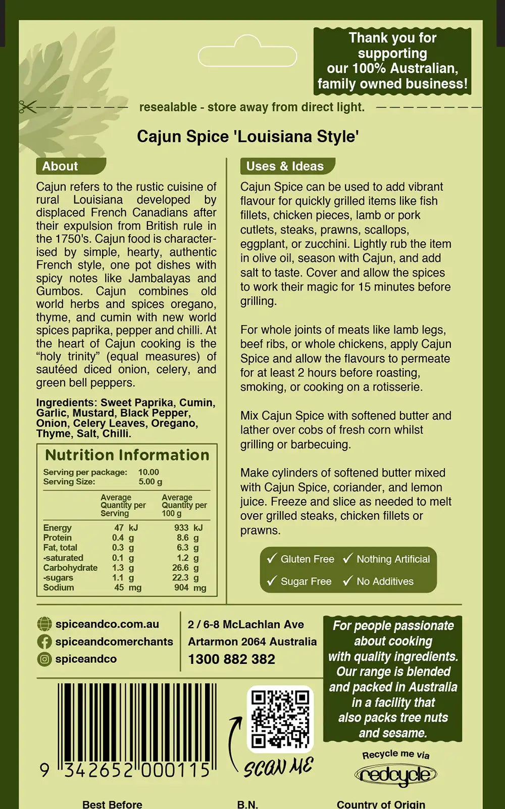 Cajun 'Louisiana' Spice Mix 45 g