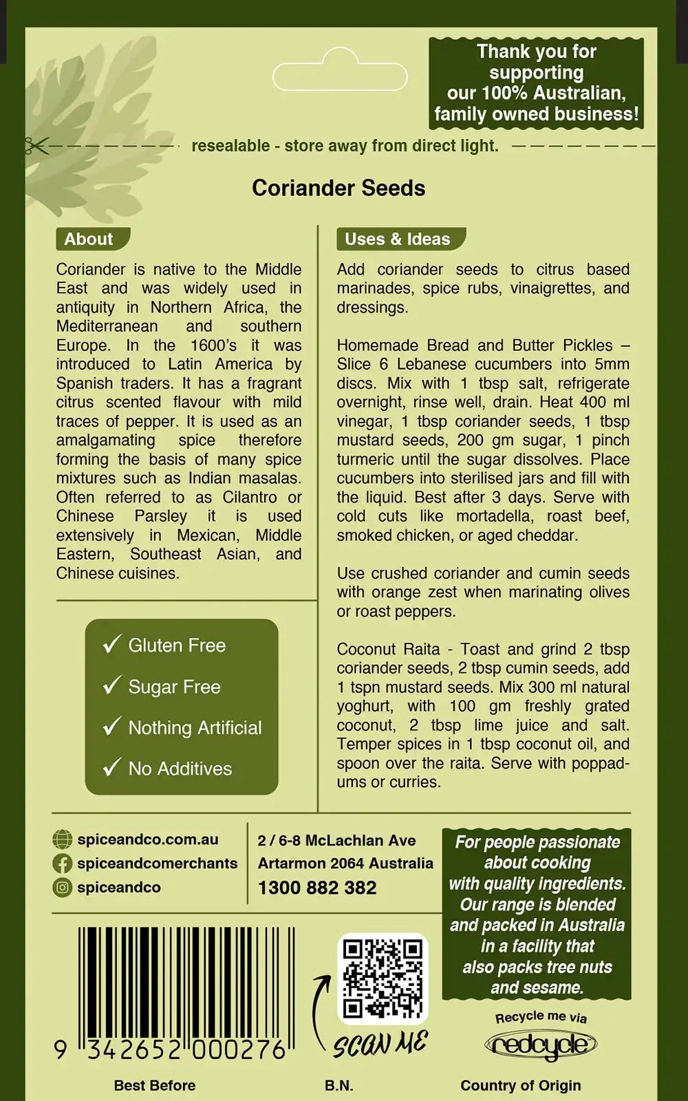 Coriander Seeds 40g