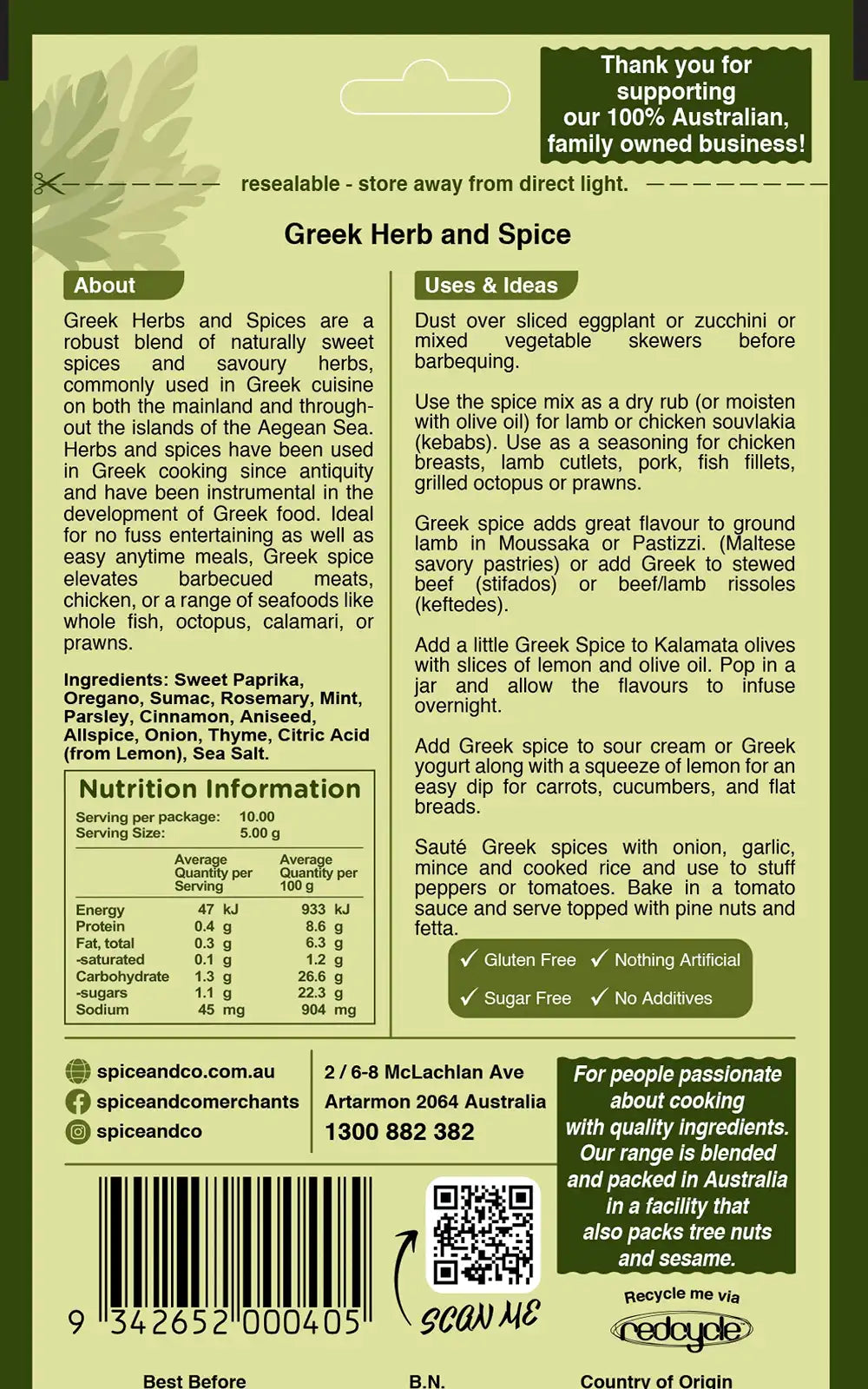 Greek Herb & Spice Mix 45g