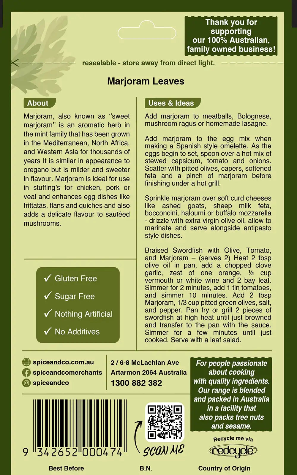 Marjoram - Leaves 15g