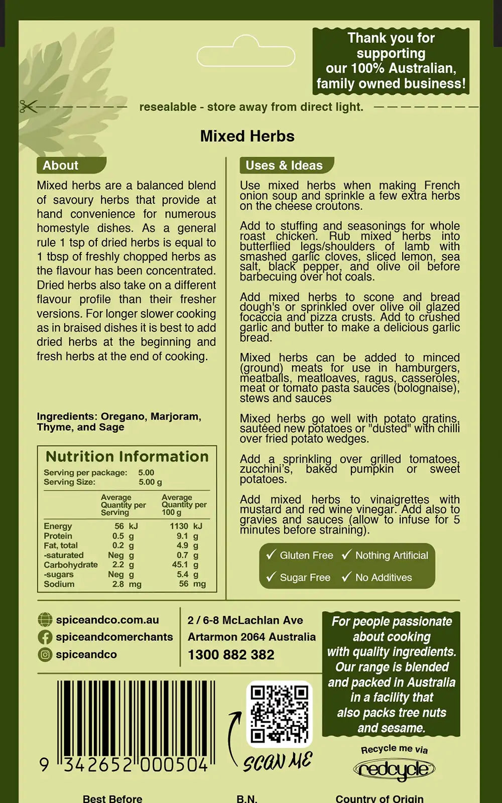 Mixed Herbs 25g