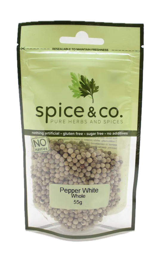Peppercorns - White Whole 55g