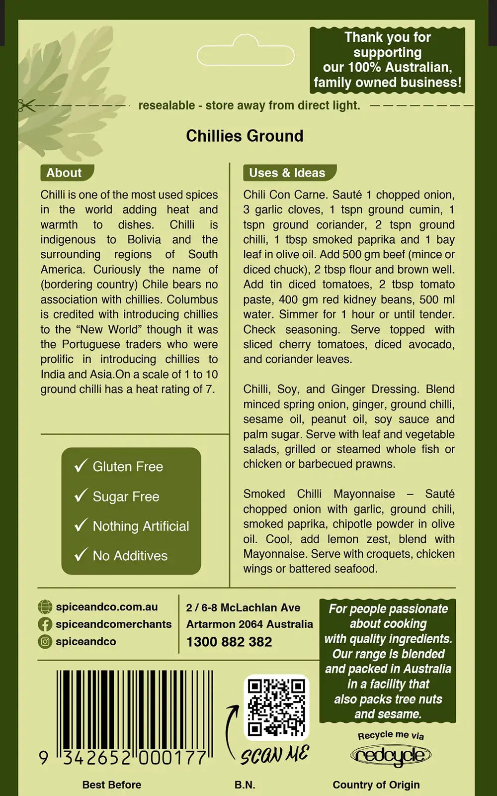 Chillies Ground 60g
