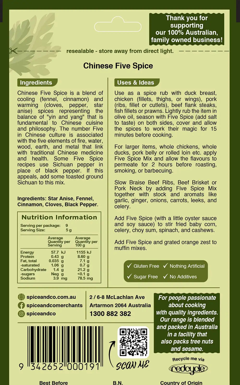 Chinese Five Spice Mix 55g