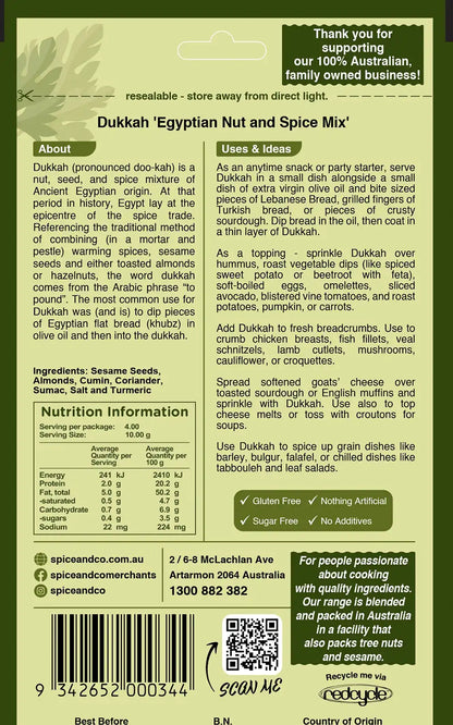 Dukkah - Egyptian Nut & Spice Mix 40g