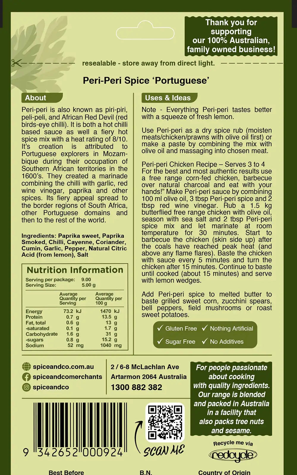 Peri Peri Spice Mix 45g