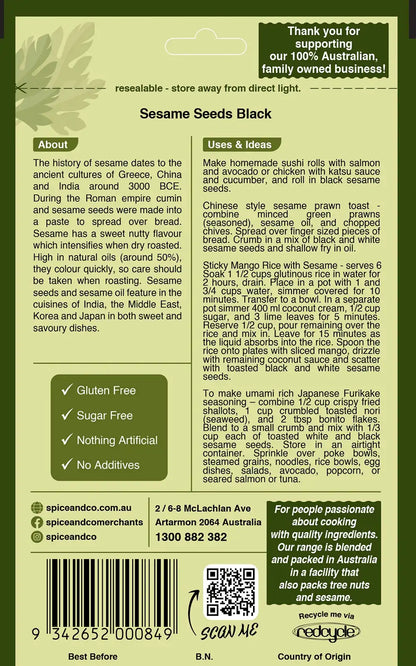Sesame Seeds - Black 60g